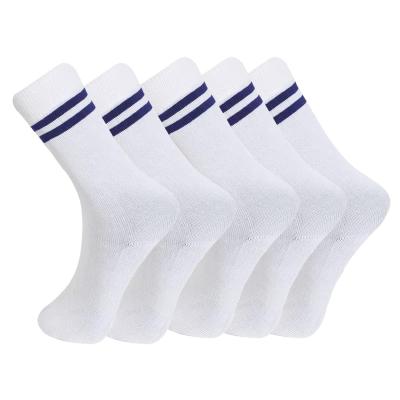 White Navy Blue Stripes Socks Small Alpi